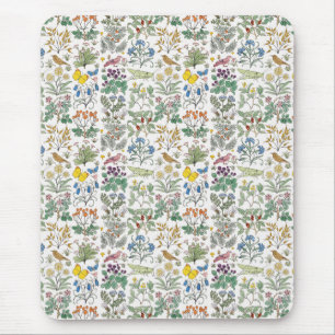 Voysey Apothecary's Garden Pattern Mousepad