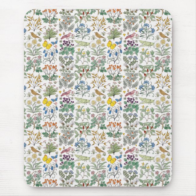 Voysey Apothecary's Garden Pattern Mousepad (Front)