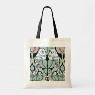 Voysey Art Nouveau Owl Nest Pattern Tote Bag
