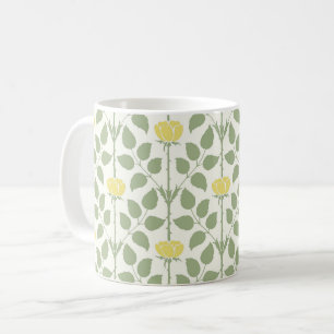Voysey's Briar Rose, Yellow Coffee Mug