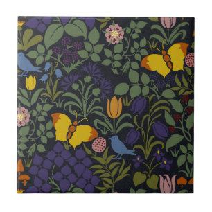 Voysey's Wildflowers Ceramic Tile
