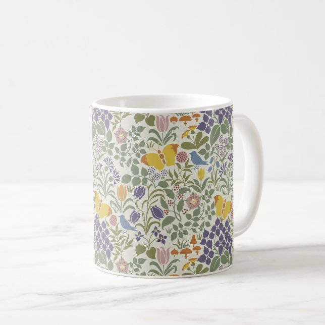 Voysey's Wildflowers Coffee Mug (Front Right)
