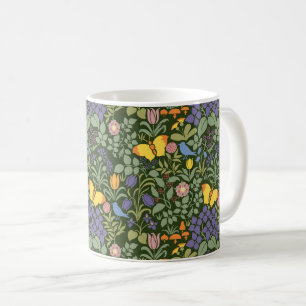 Voysey's Wildflowers, Green Coffee Mug