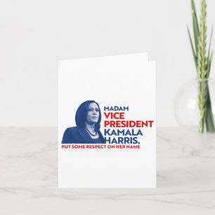Vp Kamala Harris Respect On Her Name 2020 Joe Bide Card