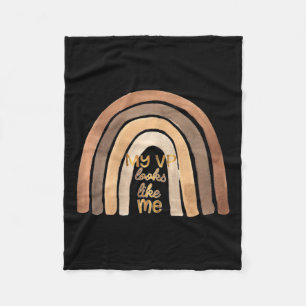 Vp Looks Like Me Kamala Harris Child Girl Rainbow Fleece Blanket