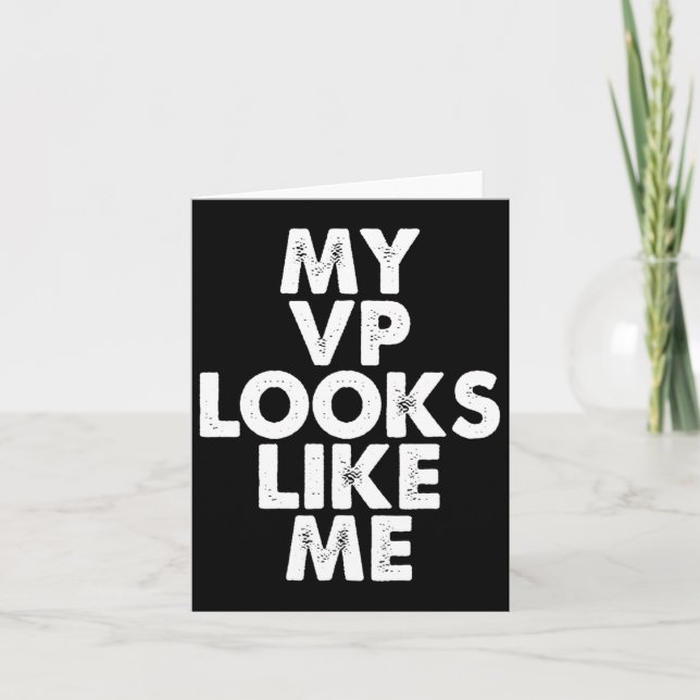 Vp Looks Like Me Kamala Harris Feminist Gift  Card (Front)