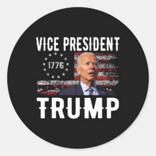 Vp Trump Funny Biden Election Vp Trump 2024  Classic Round Sticker