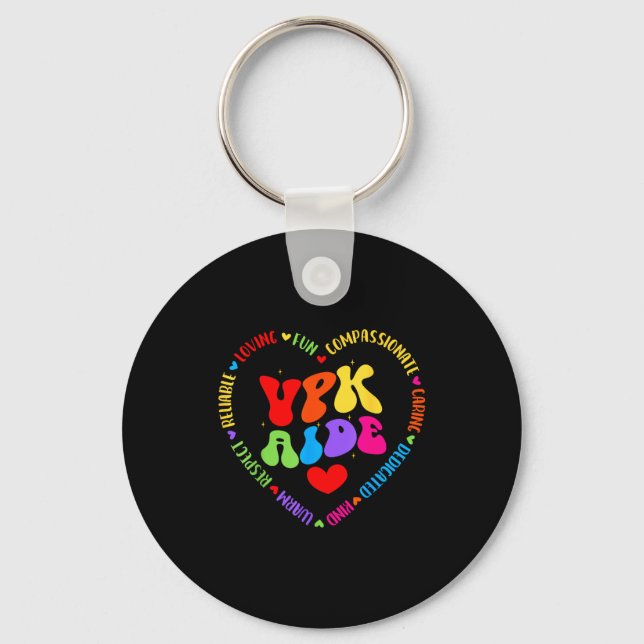 Vpk Aide First Day Of Back To School Appreciation  Key Ring (Front)
