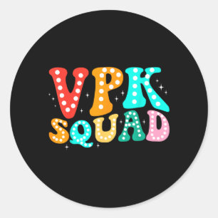 VPK Squad Funny Back To School Teachers Students Classic Round Sticker