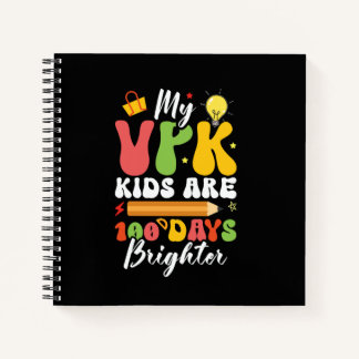 VPK Student Prekindergarten 100 Days Brighter VPK Notebook