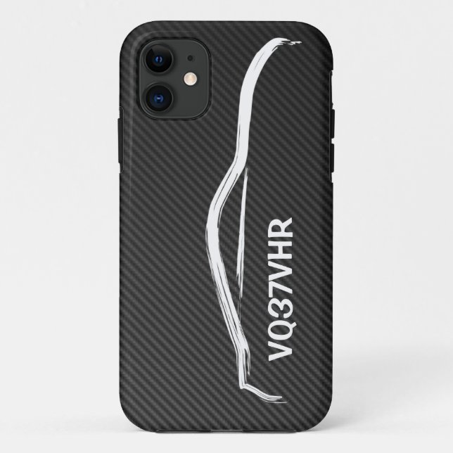 "VQ37VHR" 370z w/ Faux Carbon Fibre Case-Mate iPhone Case (Back)