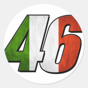 VR46flag Classic Round Sticker