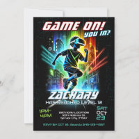 VR Birthday Invitation Gaming Party Invite