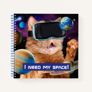 VR Cat In Space Notebook