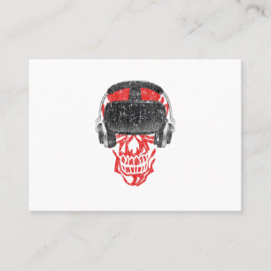 Vr Gamer Headset Video Game Skull- Virtual Reality Business Card