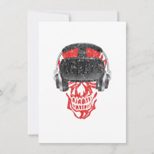 Vr Gamer Headset Video Game Skull- Virtual Reality Invitation