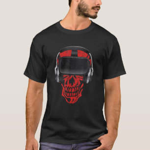VR Gamer Headset Video Game Skull Virtual Reality T-Shirt
