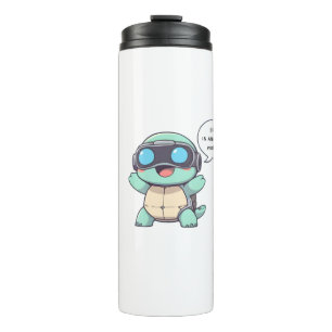 VR Gamer Turtle "BRB In Another World" Kawaii Thermal Tumbler