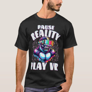 Vr Gamer Vr Player Virtual Reality Vr Game Video G T-Shirt