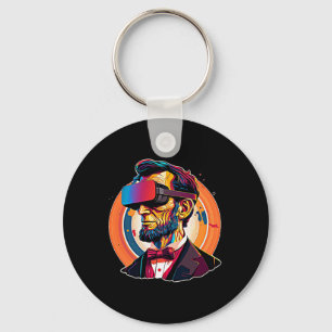 Vr Headset Abraham Lincoln Video Game Virtual Real Key Ring
