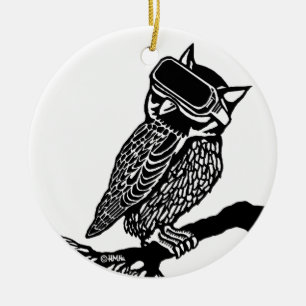 VR Owl Ceramic Tree Decoration