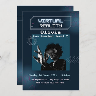 VR Virtual Reality Birthday Party Invitation