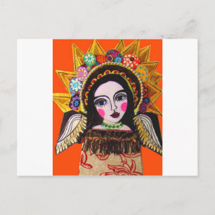Vrgin of Guadalupe by Heather Galler Postcard