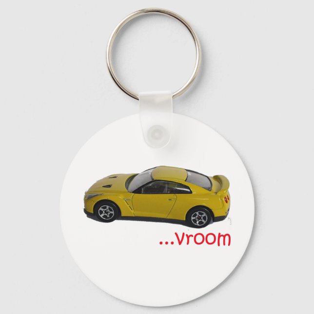 Vroom...fast car key ring (Front)