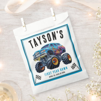 Vroom Zoom Monster Truck Boom | 1st Birthday Party Favour Bags