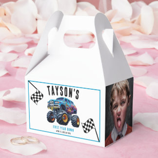 Vroom Zoom Monster Truck Boom | 1st Birthday Party Favour Box