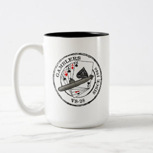 VS-28 GAMBLERS SINCE 1960 Two-Tone COFFEE MUG
