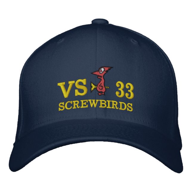 VS-33 SCREWBIRDS 1960-2006 46 YEARS S-2 S-3 EMBROIDERED HAT (Front)