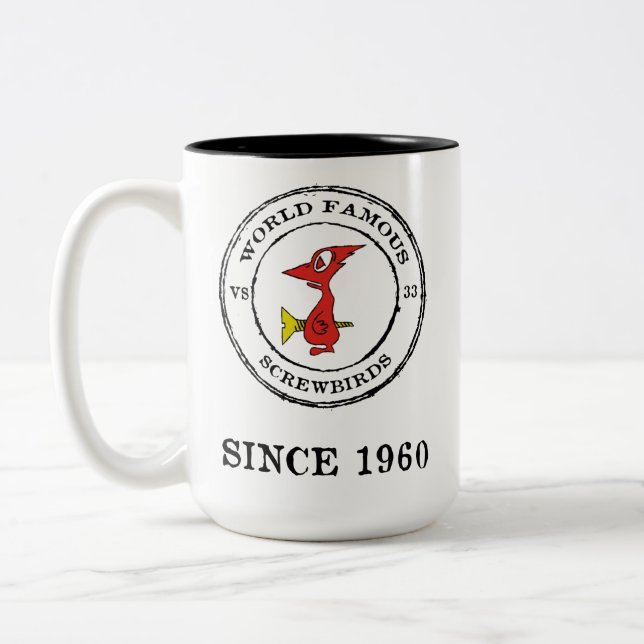 VS-33 SCREWBIRDS SINCE 1960 Two-Tone COFFEE MUG (Left)