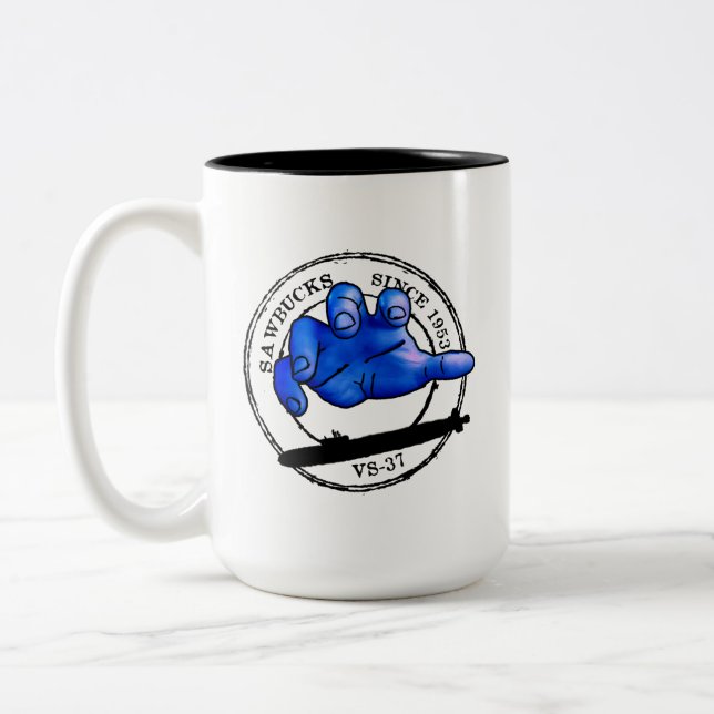 VS-37 SAWBUCKS SINCE 1953 Two-Tone COFFEE MUG (Left)