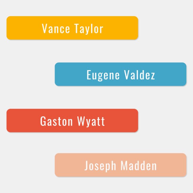 VSCO Aesthetic Colours Waterproof Name Labels (Group)