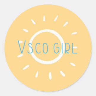 vsco girl classic round sticker