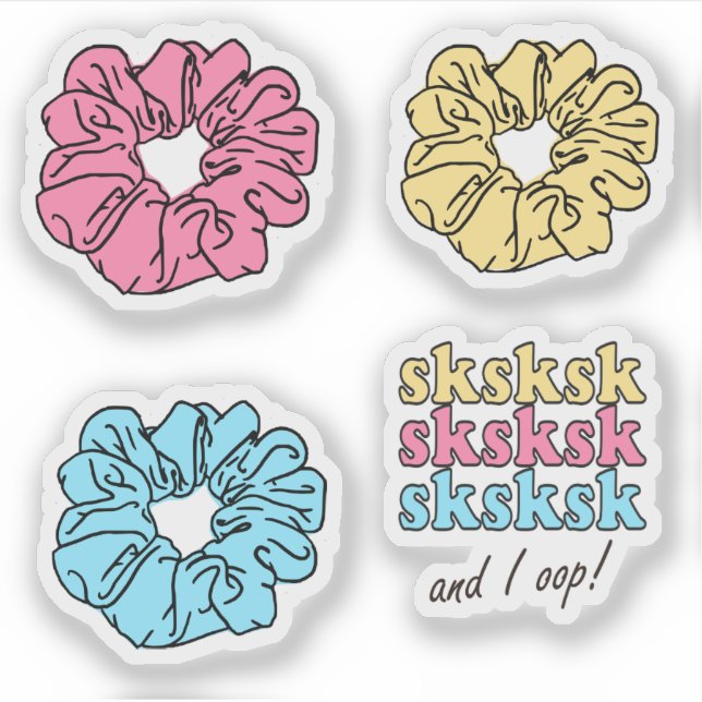VSCO Girl Themed Sticker Set (Front)
