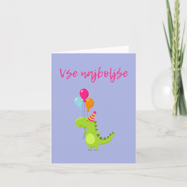 Vse najboljše, Slovenian happy birthday  Card (Front)