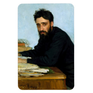 Vsevolod Mikhailovich Garshin - Ilia Repin - 1884 Magnet
