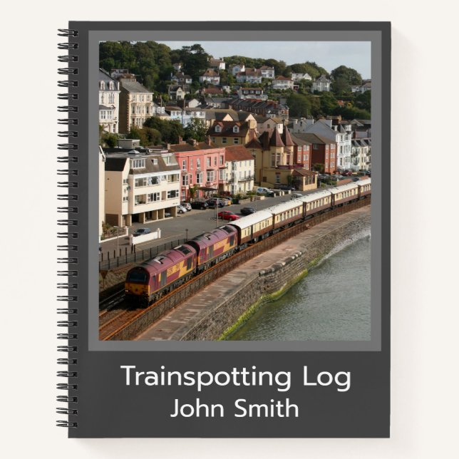 VSOE train trainspotting log - your photo and name Notebook (Front)