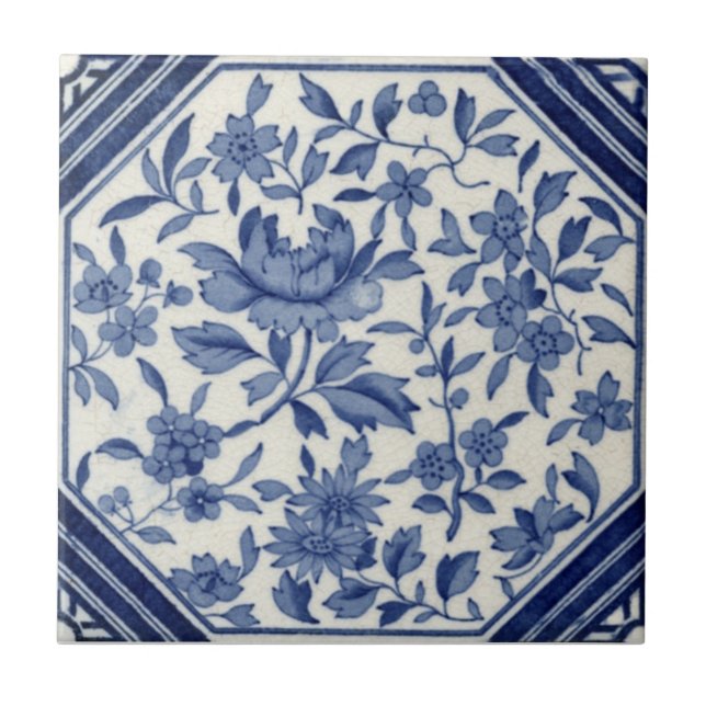 VT0002 Reproduction Antique Transferware Tile (Front)