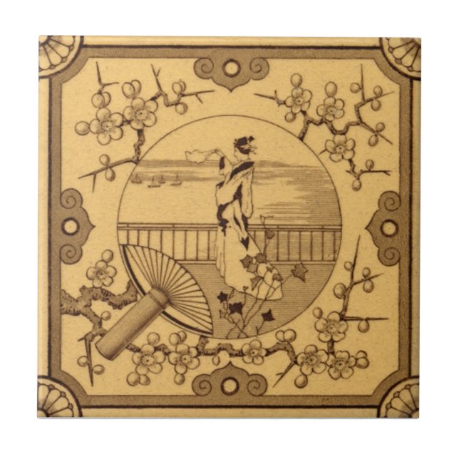 VT0011 Reproduction Antique Transferware Tile (Front)