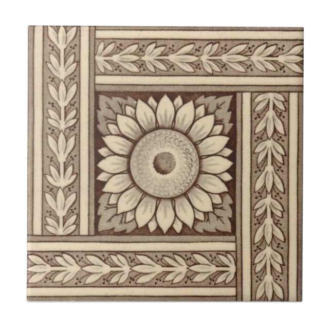 VT0074 Reproduction Antique Transferware Tile (Front)