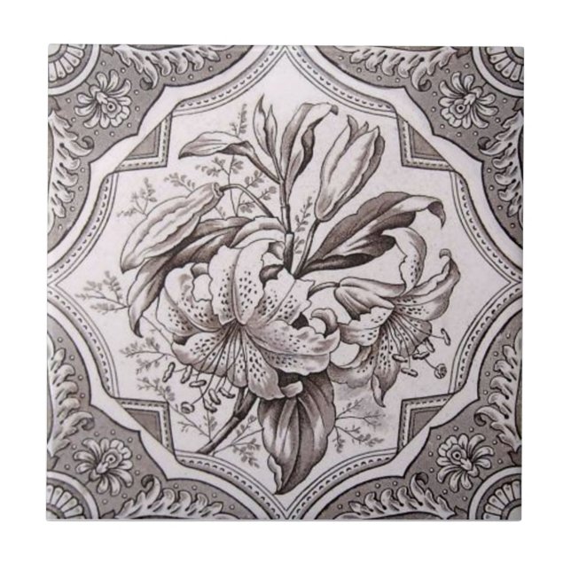 VT0076 Reproduction Antique Transferware Tile (Front)