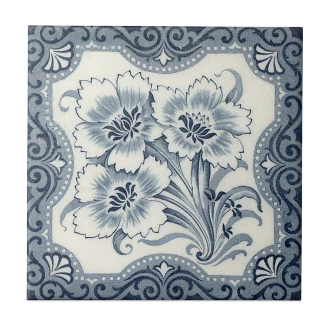 VT0079 Reproduction Antique Transferware Tile (Front)