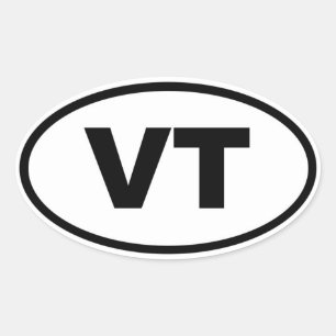 VT Vermont Oval Sticker
