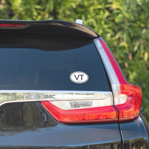 VT Vermont state abbreviation code vinyl car