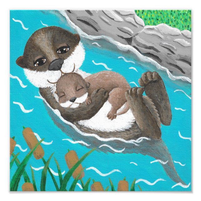 VTD "Otterly Adorable" 12x12 Art Print (Front)