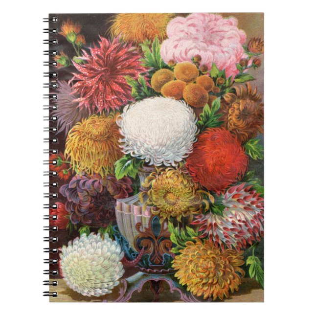VTG Botanical Chrysanthemums Notebook (Front)