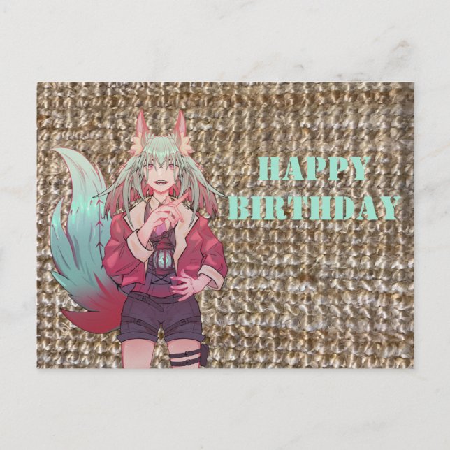 VTuber Anime girl Postcard (Front)